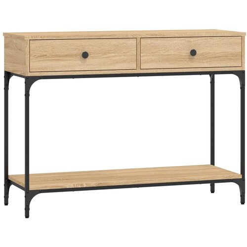 Maison Chic konzolna miza - miza ob steni sonoma hrast 100x34,5x75 cm inženirski les, (21785772) Slike