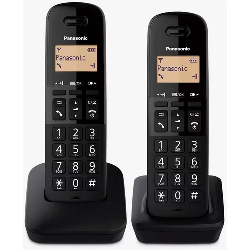Panasonic telefon bežični, sa dvije slušalice, 1.4" LCD display, KX-TGB612FXB