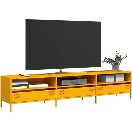  TV ormarić senf žuta 202x39x43,5 cm hladno valjani čelik Slike