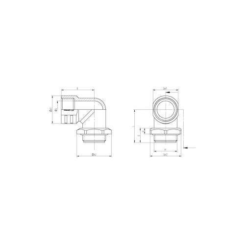 LAPP Kabelska uvodnica, kutna M16 lijevanje pod tlakom, prirodne boje Kabel SKINDICHT RWV-M 16X1,5 O. E+D 25 kom. Slike