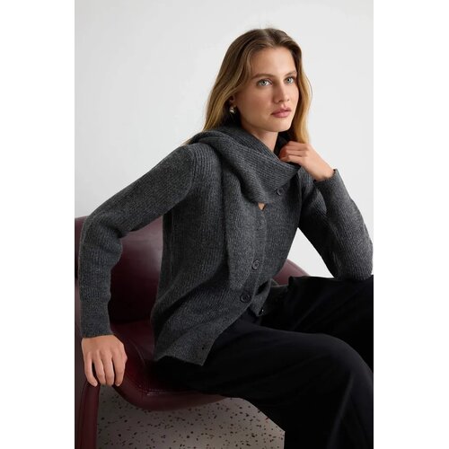 TRENDYOLMILLA Trendyol ženski kardigan model Twoaw27Hi00071, antracit Cene
