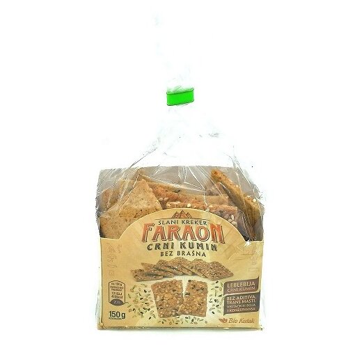 BIO KUTAK slani kreker bez bra&amp;scaron;na crni kumin faraon 150g Slike