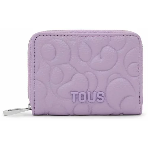 Tous Usnjena denarnica ženski, vijolična barva