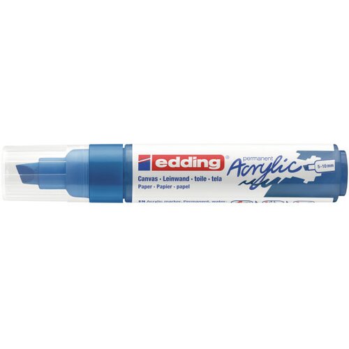 Edding akrilni marker E-5000 broad 5-10mm kosi vrh plava Slike