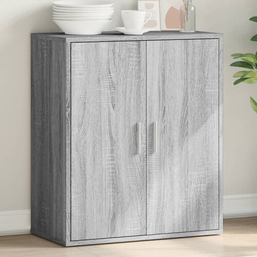 The Living Store Komoda siva sonoma 79x38x80 cm inženirski les - Komoda, (21661196) Cene