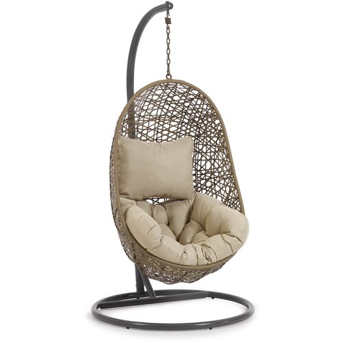 Kave Home Bež viseća vrtna fotelja od umjetnog ratana Hanging &amp;ndash; Slike