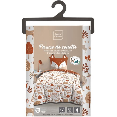 Douceur d int&amp;eacute;rieur Bijela/boja terakote pamučna dječja posteljina za krevet za jednu osobu 140x200 cm Roxy &amp;ndash; Slike