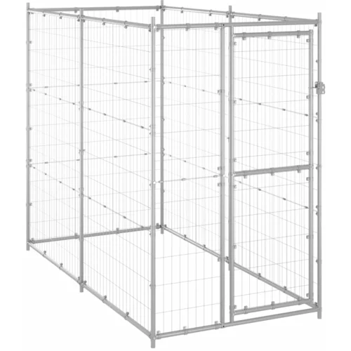  vanjski kavez za pse od pocinčanog čelika 110 x 220 x 180 cm