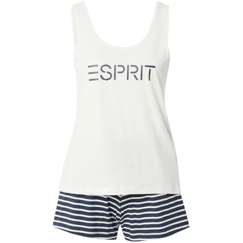 Esprit Kratke hlače za spavanje 'Mia' mornarsko plava / bijela