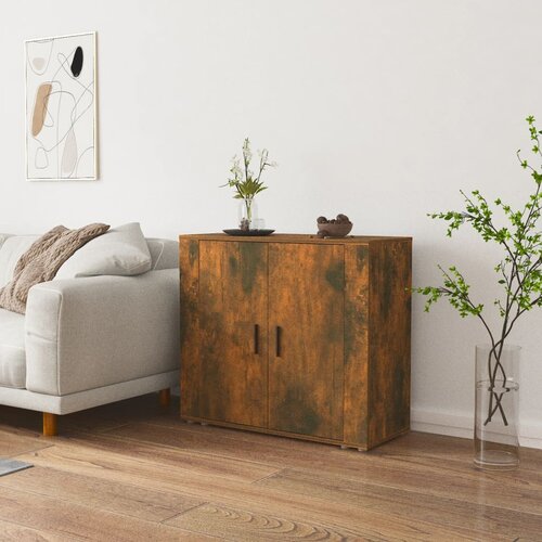 VidaXL Komoda boja dimljenog hrasta 80x33x70 cm od konstruiranog drva Slike