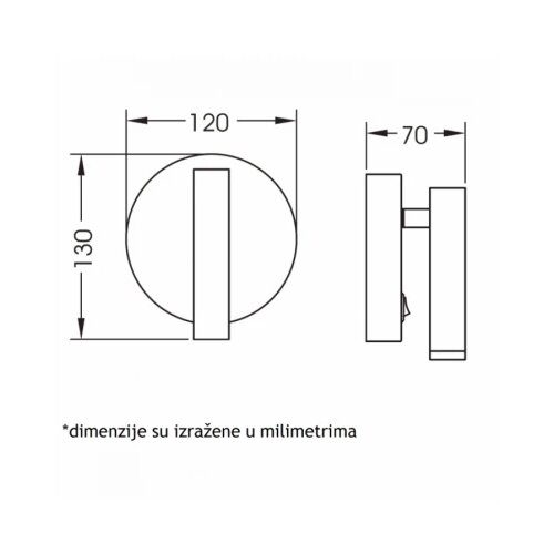  LED SVETILJKA JM-060 ZIDNA 3W 3000K + USB 5V 2A BELA Slike
