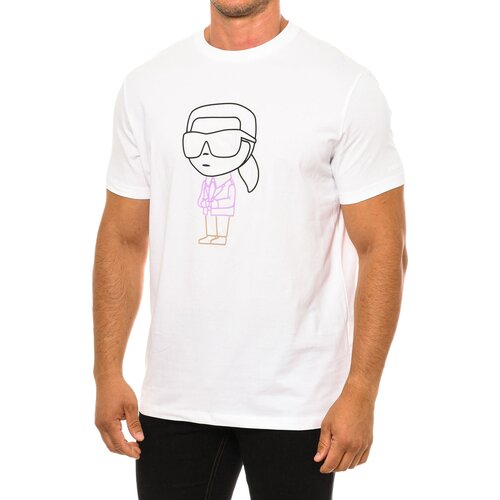Karl Lagerfeld Majice s kratkimi rokavi 755400533221-010 Bela Cene