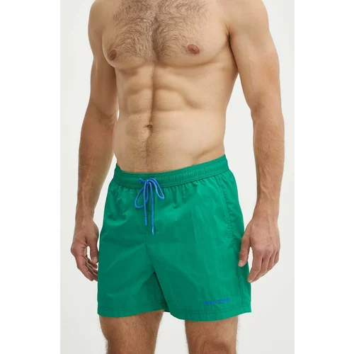 Tommy Jeans Kopalne kratke hlače zelena barva, UM0UM03202