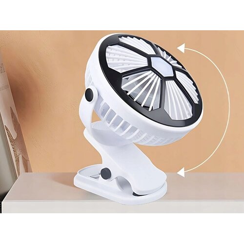  baterija. LED ventilator od 1200 mAh s usb spojnicom bijeli Slike