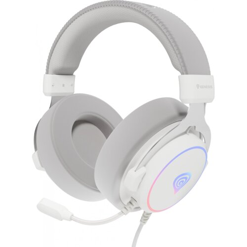 Genesis Neon 764 Slu&amp;scaron;alice Žičano Obruč za glavu Igranje USB Tip-A Bijelo Slike