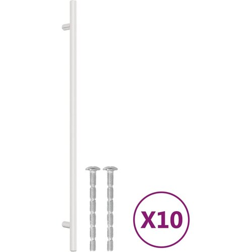VidaXL Ročaji za omarico 10 kosov srebrna 320 mm nerjaveče jeklo, (21415843) Slike