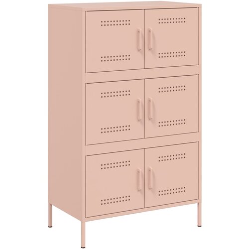 Maison Chic Visoka omara - Komoda - Predalnik roza 68x39x113 cm jeklo, (21716897) Slike