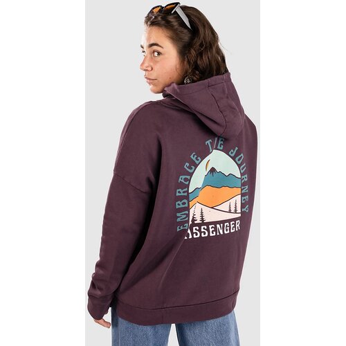Passenger Outlook Recycled Cotton Pulover s kapuco deep plum Cene