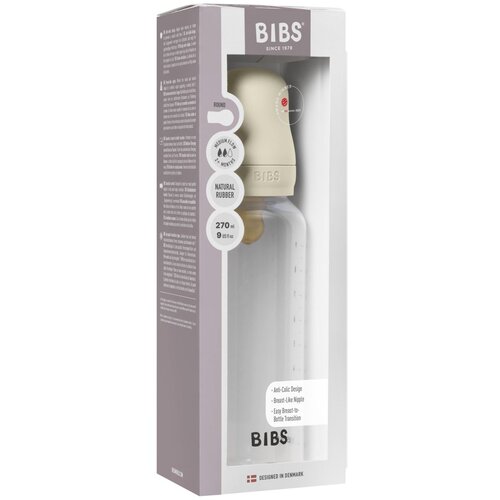 Bibs steklenička lateks, 270 ml, srednji pretok Ivory Cene