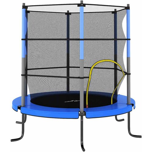  Trampolin sa sigurnosnom mrežom okrugli 140 x 160 cm plavi Cijene