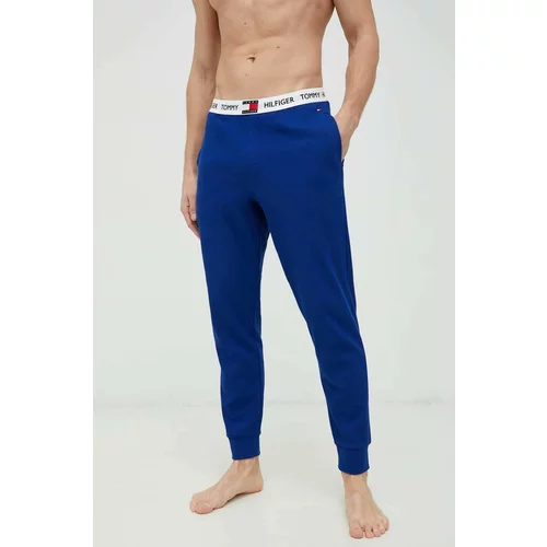 Tommy Hilfiger Dugi doljnji dio pidžame za muškarce, boja: tamno plava, glatka