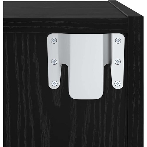  Set TV komoda 4 kom. Crni hrast Konstruirano drvo Crna 37 x 37 x 72 cm Slike
