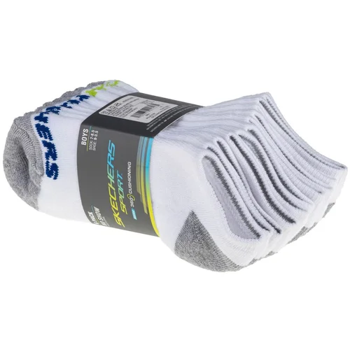 Skechers boys 6pk no show socks s108264-wht