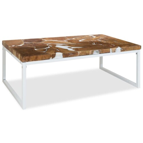 The Living Store Klubska mizica tikovina in smola 110x60x40 cm - Klubska Mizica, (21574588) Slike