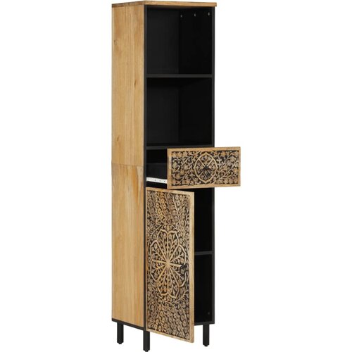 Maison Chic Kopalniška omarica - Kopalniški kabinet 38x33x160 cm trden mangov les, (21794394) Cene