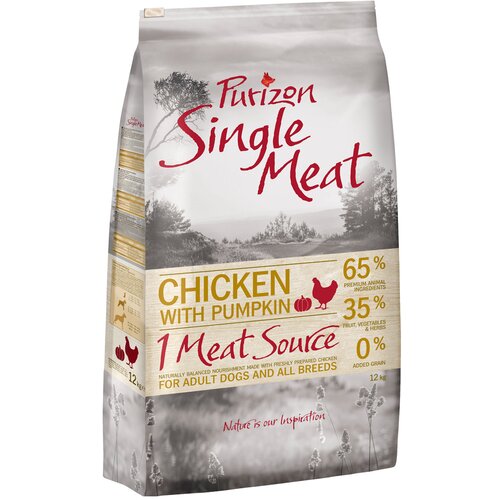 Purizon Single Meat Adult piščanec z bučo - brez žit - 1 kg Cene
