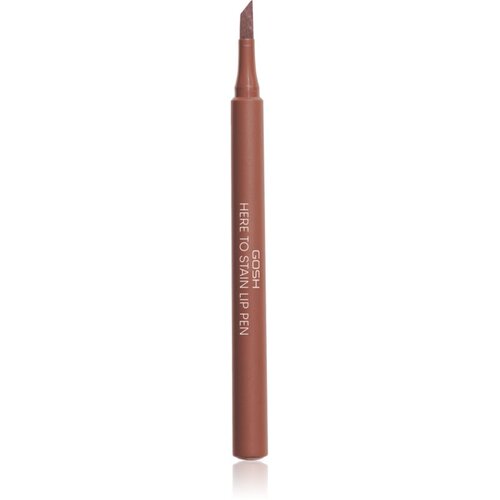 Gosh Copenhagen Here To Stain Lip Pen flomaster za ustnice za dolgoobstojen učinek odtenek 006 Coffee Stain 1 ml Slike