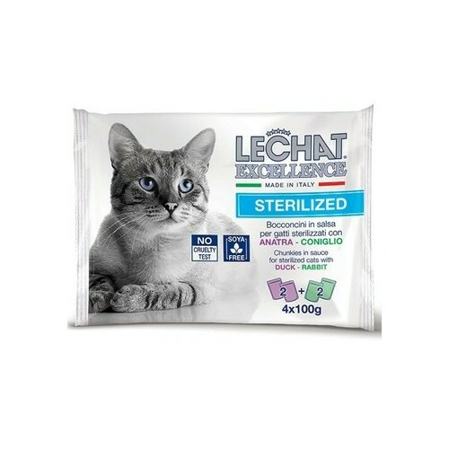 Monge LeChat Excellente sos Cat Adult Sterilised - Pačetina i zečetina 4x100g Cene