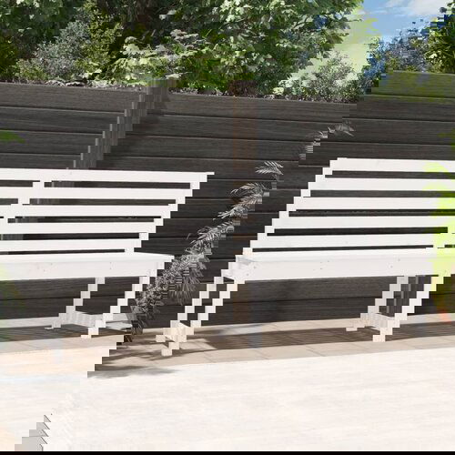 vidaXL Vrtna klupa bijela 201 5 cm od masivne borovine Cijene