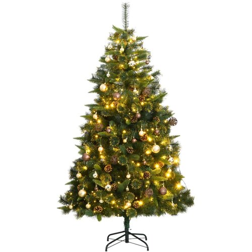 vidaXL Umetna novoletna jelka 300 LED diod in komplet bučk 240 cm Cene