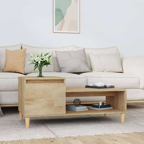  Stolić za kavu boja hrasta 100 x 50 x 45 cm konstruirano drvo Cijene