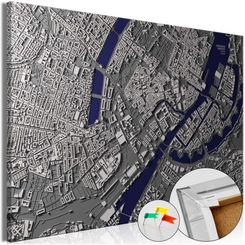  Slika na plutenoj podlozi - Copenhagen Center [Cork Map] 60x40 Cijene