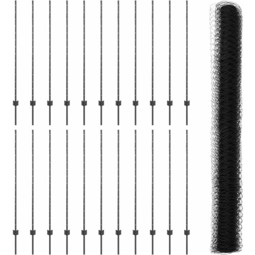  Heksagonalna ograda s stubom 50 x 1,4 m Čelik premazan PVC-om Slike