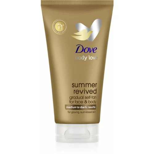 Dove Summer Revived samoporjavitveni losjon za obraz in telo odtenek Medium to Dark 75 ml