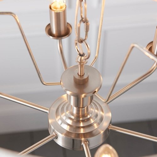  Endon 94357 - Luster na lancu HIGHCLERE 6xE14/40W/230V bež/mat hrom Slike
