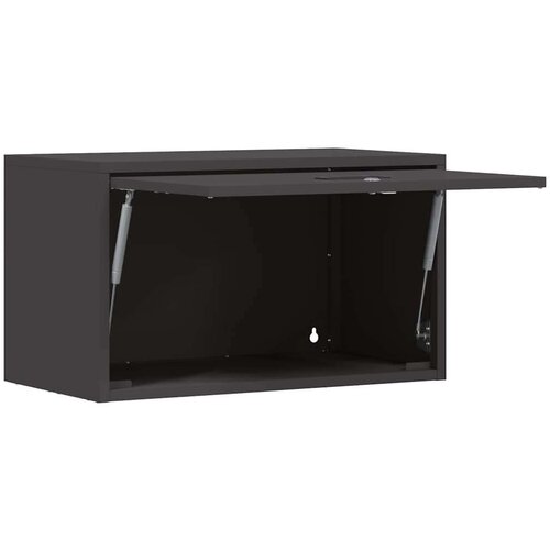  Ormar za zid u garaži Crna 60 x 33 x 35 cm Čelik s prahom Slike