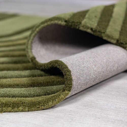 Flair Rugs Zelena ročno tkana volnena preproga 200x290 cm Conway Retro &amp;ndash; Slike