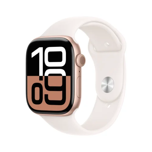 Apple Watch S10 GPS 46mm Rose Gold Alu Case with Light Blush Sport Band – S/M