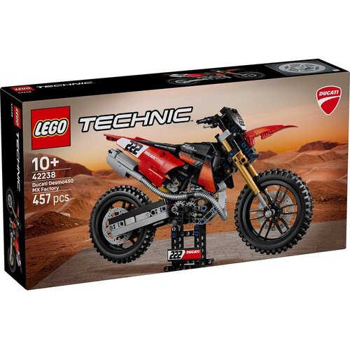 Lego Technic Ducati Desmo450 MX Factory Motorcycle 42238 Slike