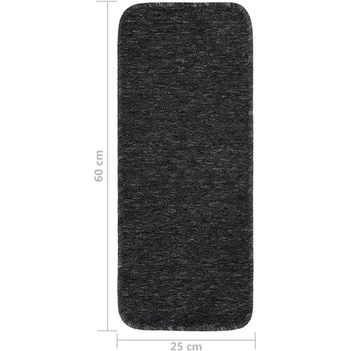 Protuklizni otirači za stepenice 15 kom 60 x 25 cm antracit Slike