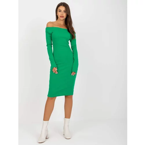 Fashion Hunters Green cotton dress