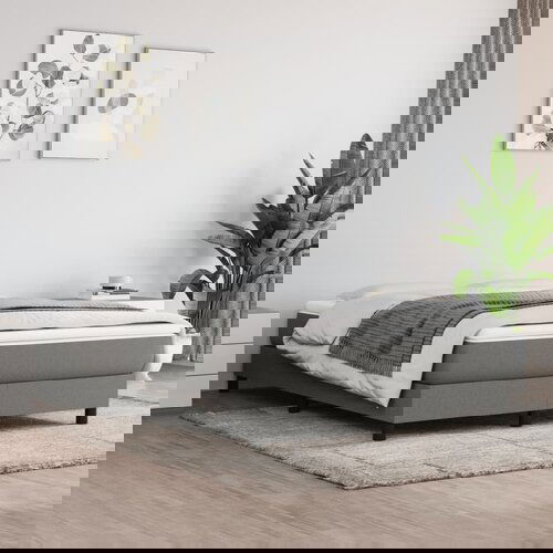 VidaXL Madrac s džepičastim oprugama tamnosivi 140x200x20cm od tkanine Slike