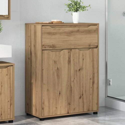 vidaXL Kopalni&scaron;ka omarica s predalom Umetni hrast 72,5 x 36,5 x 100 cm Cene