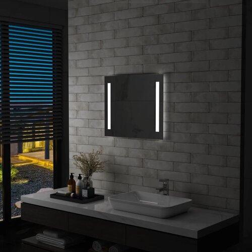 VidaXL kupaonsko LED zidno ogledalo 60 x 50 cm Slike