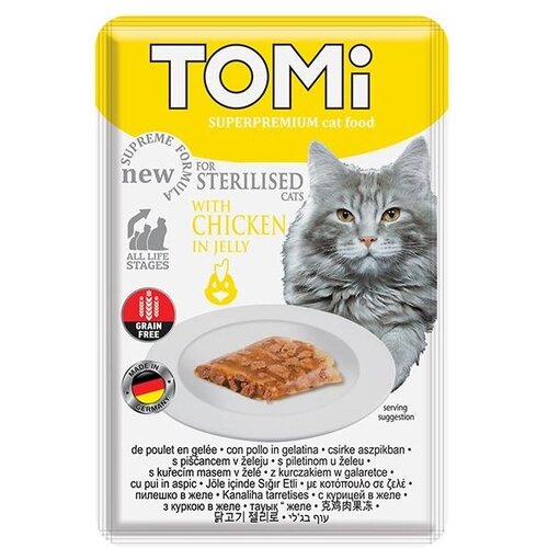 Tomi cat Sterilised sos za mačke - Piletina 85g Slike
