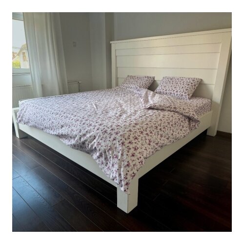  Posteljina od Krep-a -dezen Purple - Francuski ležaj ( VLK000370-purple ) Slike